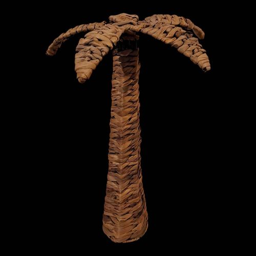 Palmier en fibres tresses bois