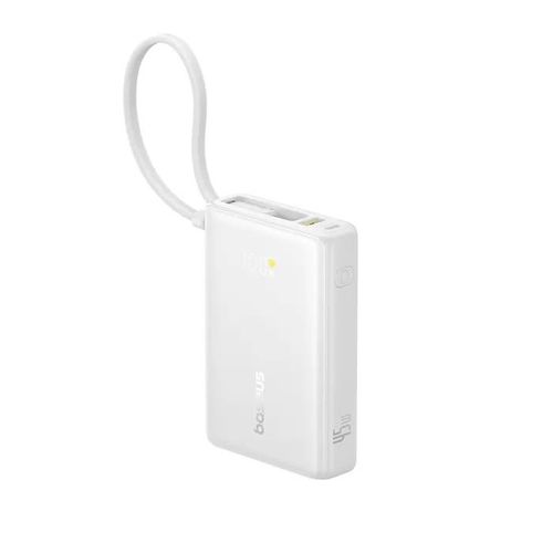 Batterie Externe 10000mah Type-C, Usb, 45w, Charge Rapide, Câble Type-C - Baseus Picogo (P10076803213-00) - Blanc