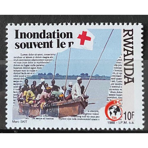 Timbre Rwanda 1988