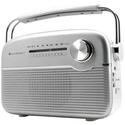 soundmaster TR480SI Radio sans fil FM FM panneau solaire argent