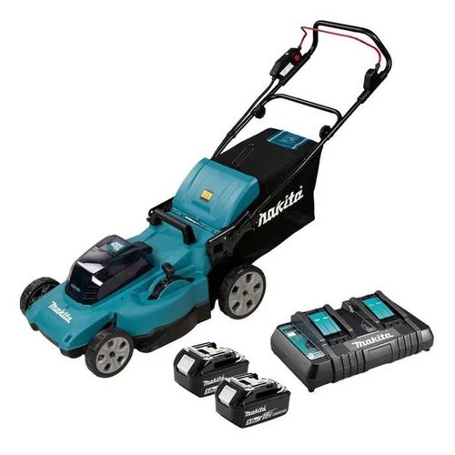 Tondeuse à batterie - MAKITA - DLM480 - 48 cm - 2x5,0 Ah - Poussée