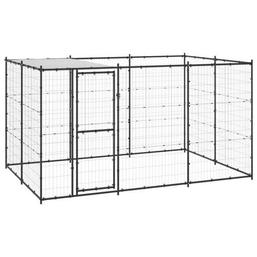Vidaxl Chenil Ext¿¿Rieur Acier Avec Toit 7,26 M?