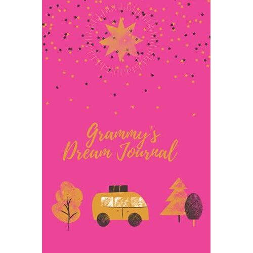 Grammy's Dream Journal: Dream Symbols -Stars, Trees And Bus On Hot Pink Cover Design, 6x9 Inches Dream Notebook, 100 Writing Pages