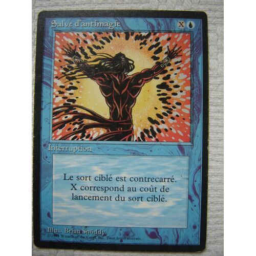Mtg 3 Ème Ed Édition Bn Vf 3ème : 2 X Salve D'antimagie ( Bleu ) 