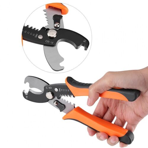 Pince à dénuder les fils multi-c¿urs, 175mm, pince multifonctionnelle, Anti-rouille, à bord tranchant