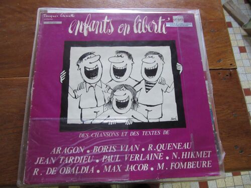 Enfants En Liberte /  28  Chansons Textes De  Aragon  Boris Vian Queneau Tardieu Verlaine Hikmet  Obladia  Jacob  Fombeure //
