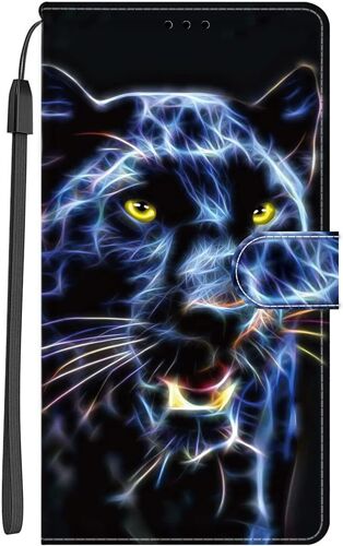 Etui Coque Pour Iphone Se 2022 5g / Iphone 7/8 / Se 2020, Antichoc Housse En Cuir A Rabat Pu Portefeuille, [Emplacements Cartes][Fonction Support][Magnetique] Pour Iphone Se / 7 - Tigre