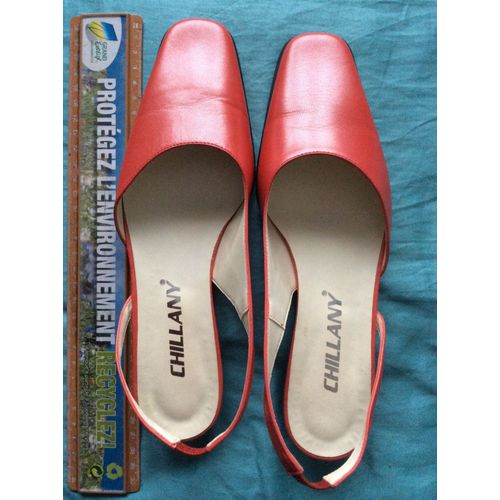 Ballerines Femme Taille 38 Couleur Corail Talon 2 Cm Confortable