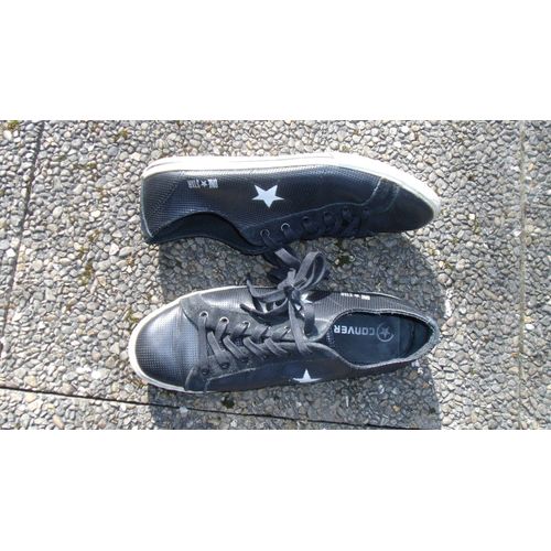 Baskets Converse Cuir Noir P40