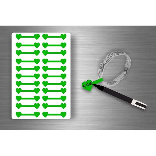 Autocollant Sticker Bijoux Prix Etiquette Magasin Diy  Bijouterie   - Vert / Lot De 22