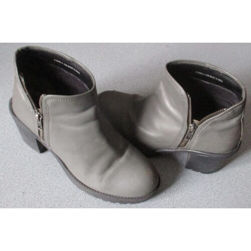 Bottines New Look Grises - Demi Fermeture Éclair Latérale - Semelle Épaisse - Large Talon De 5cm - Taille 5/38 - Déjà Portées