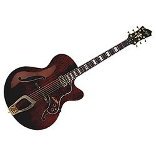 Hagstrom Hl-550 Nmg Acajou Brillant - Guitare Jazz