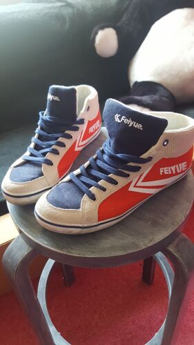 Baskets Feiyue 41 Bleu Rouge Blanc