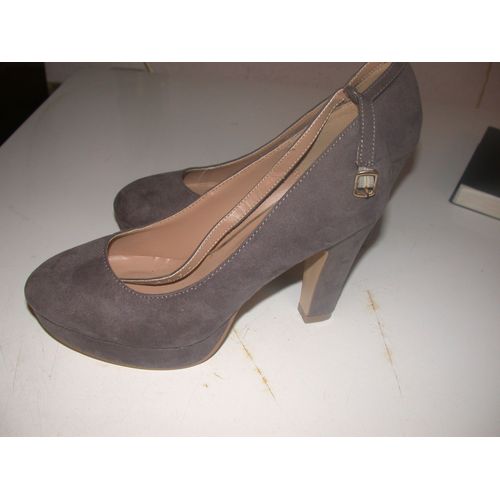 Escarpins Gemo 38 Gris Talon Neuf