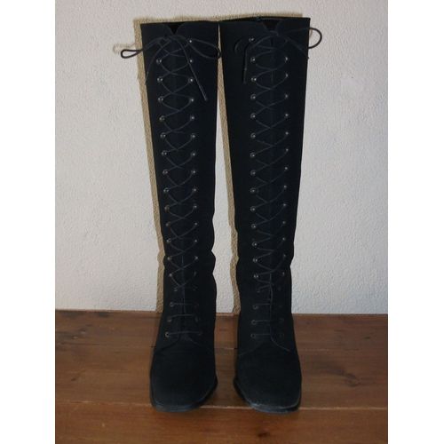 Bottes Hautes À Lacets - 37
