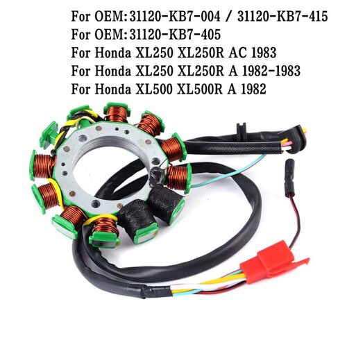 Ville-Bobine De Stator Pour Honda, Xl250, Xl250r, Xl500, Xl500r, 31120-Kb7-Approach, 31120-Kb7-Conférence, 31120-Kb7-415, Bobine De Générateur, Xl 250, Xl 500 ""Nipseyteko""