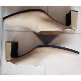 Taillissime - Mules Sabots À Talons En Cuir Beige Taille 37