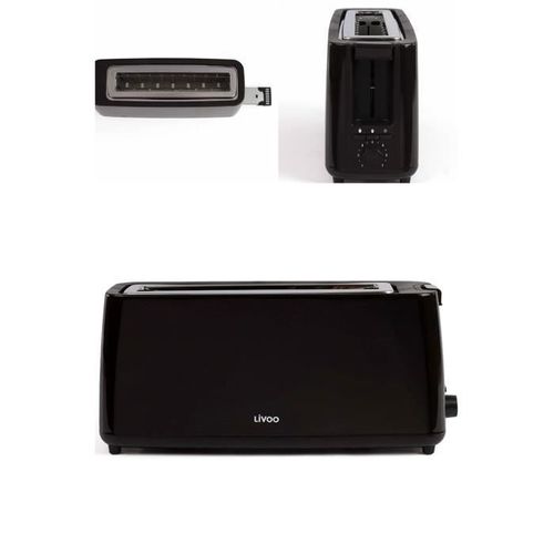 Grill pain Baguettes 900W Noir large fente 7 positions Ejection automatique