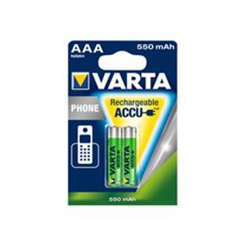 Varta 58397 - Batterie 2 X Aaa Nimh 550 Mah