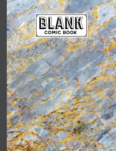 Blank Comic Book: Brown Marble Cover, Create Your Own Story, Journal, Notebook, Sketchbook For Kids And Adults, 120 Pages - Size 8.5" X 11" Notebook By Bernadette Dittrich