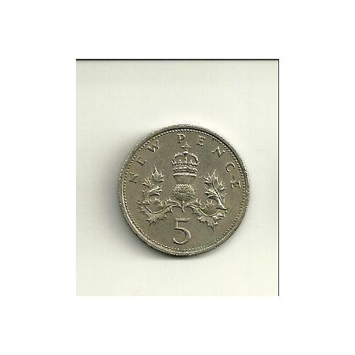 5 New Pence 1968 Elizabeth Il 2e Effigie
