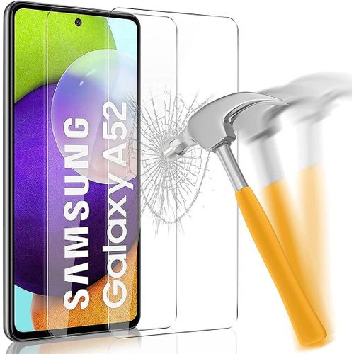 Verre Trempe Samsung A52 5g (6,5') Pack De 2 Films Vitre Protection Ecran Haute Resistance