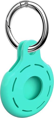 Étui de protection en silicone compatible avec Airtags 2021, housse complète anti-choc anti-rayures avec porte-clés, pour colliers pour animaux de compagnie, portefeuille, clés