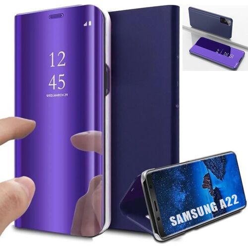 Coque Pour Samsung A22 5G Effet Miroir Fenetre Tanslucide Protection Violet