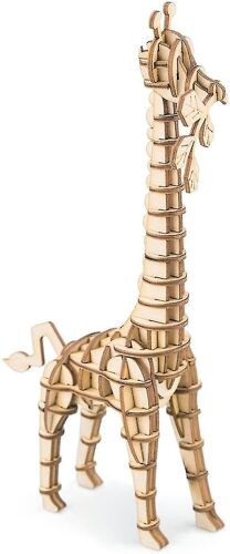 Construisez votre propre 3d Wooden Assembly Puzzle Wood Craft Kit Giraffe Modèle, Cadeaux pour les enfants et les adultes