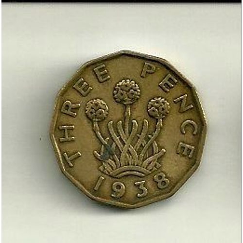 Three Pence 1938 George Vl
