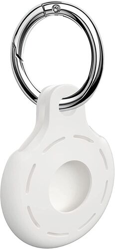 Étui de protection en silicone compatible avec Airtags 2021, housse complète anti-choc anti-rayures avec porte-clés, pour colliers pour animaux de compagnie, portefeuille, clés