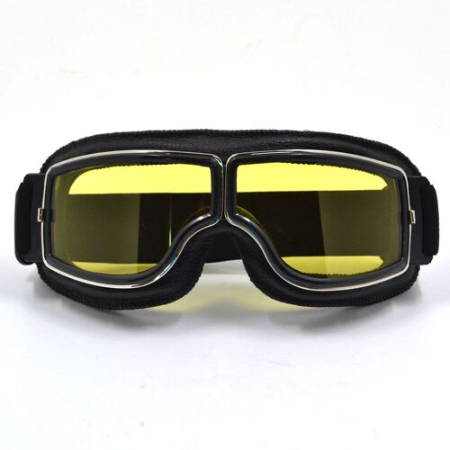 Yellow Lunettes De Moto En Cuir Vintage, Lunettes De Pilote Harley, Sports De Plein Air, Tout-Terrain, Nouveau ""Nipseyteko""