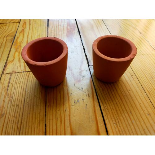 2 Mini (Cache-)Pots En Terre Cuite