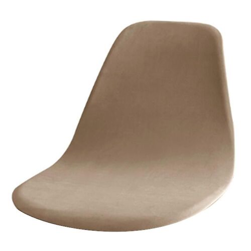 Silver Fox Velvet pour Eames Housse de chaise Élastique Shell Housse de chaise Solid Color Dossier intégré C