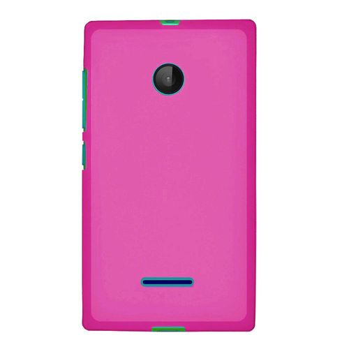 Coque Souple Housse Minigel Rose Pour Microsoft Lumia 435 Avec Contour Brillant