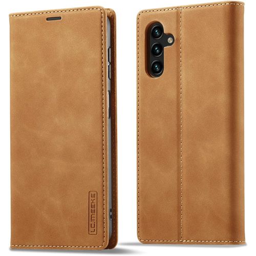Coque pour Samsung Galaxy A15 5G/4G, Housse en Cuir Premium PU Portefeuille Etui, [Fentes pour Cartes] [Fermoir Magnétique] [Stand Fonction] Flip Coque pour Samsung Galaxy A15 - Marron