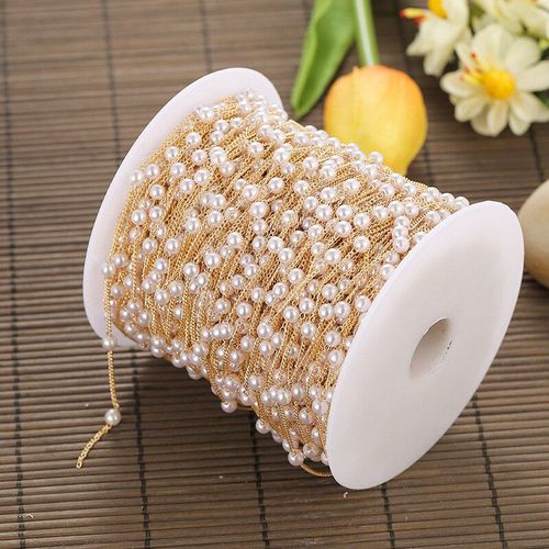 Chapelet À Perles Rondes En Forme D'étoile, Chaîne Enroulée En Fil Pour Bricolage, Fabrication De Bijoux, Accessoires De Bracelet