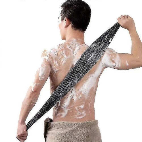 Extra Long Exfoliating Back Scrubber, Magic Body Back Scrubber Pour La Douche, Back Scrubber Pour La Douche, Body Wash And Massage1pcs-Black 