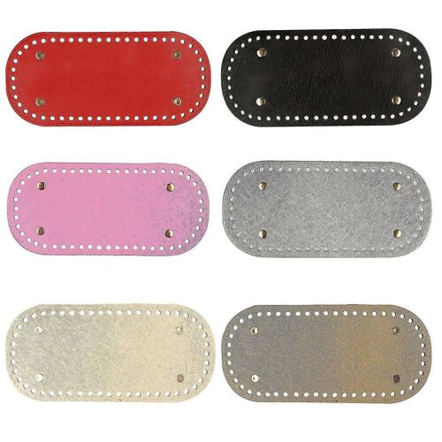 6pcs Pu Cuir Sac Fond Pour Crochet, Tricot Crochet Sacs Nail Bottom Shaper Pour Bricolage Sac à Main Sh