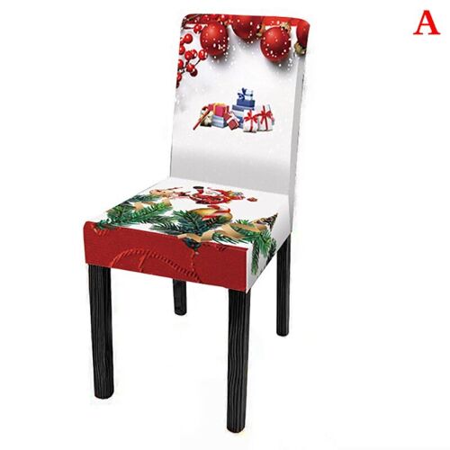 Housse De Chaise De Noël En Spandex, Décoration De Noël, Protection De Siège Universelle, En Tissu Élastique, Multifonction, Pour Salle À Manger