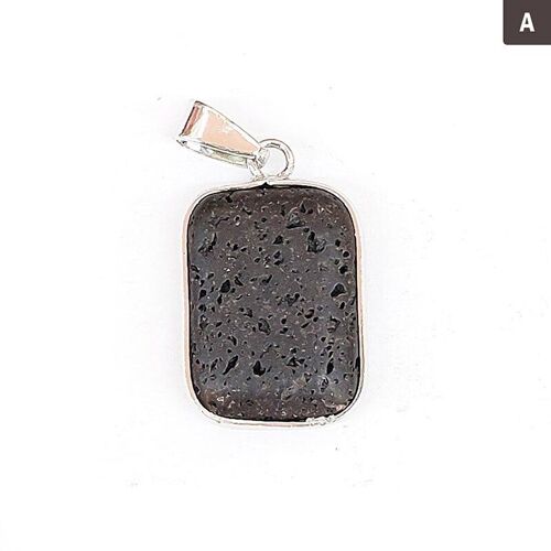 Pendentif En Pierre De Lave Noire, En Forme De Coeur, Roche Volcanique Naturelle, Fait À La Main, 2021