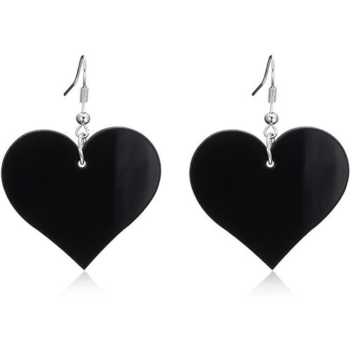 Lureme Cute Heart Earrings Red Heart Statement Dangle Earrings Pour Femmes Et Filles (Er005558)