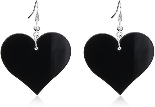 Lureme Cute Heart Earrings Red Heart Statement Dangle Earrings Pour Femmes Et Filles (Er005558)