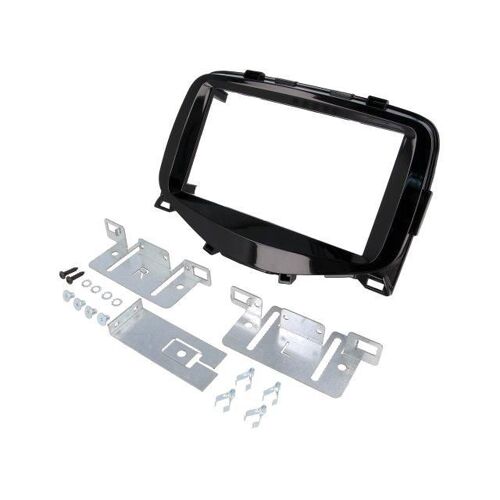 Facade Autoradio 2din Citroen C1/ Peugeot 108/ Toyota Aygo - Noir Brillant
