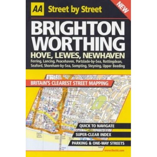 Aa Street By Street Brighton, Worthing