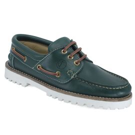 Chaussures Bateau Pour Femme Seajure Railay En Cuir Vert