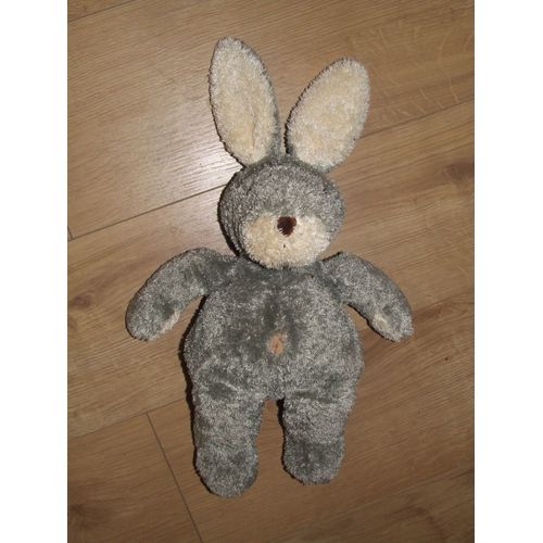 Lapin Nounours Ajena Nombril Gris Beige Peluche