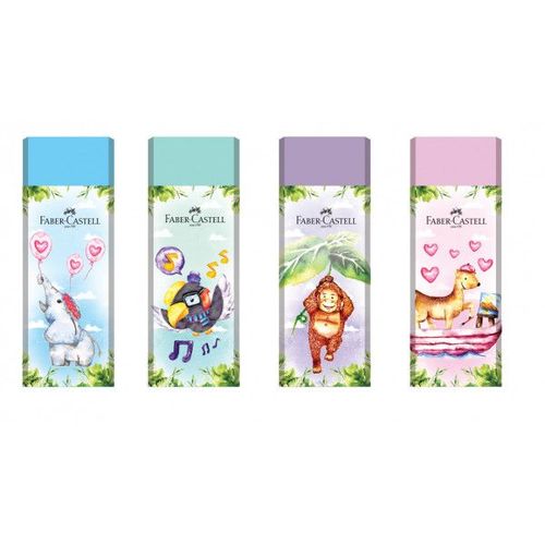 Gomme De Couleur Sans Pvc Happy Jungle Faber-Castell