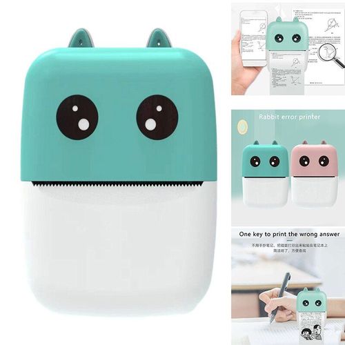 Imprimante Thermique, Imprimante De Poche Pour Étudiants, Imprimante De Photo Avec Papier D'Impression En Forme De Lapin