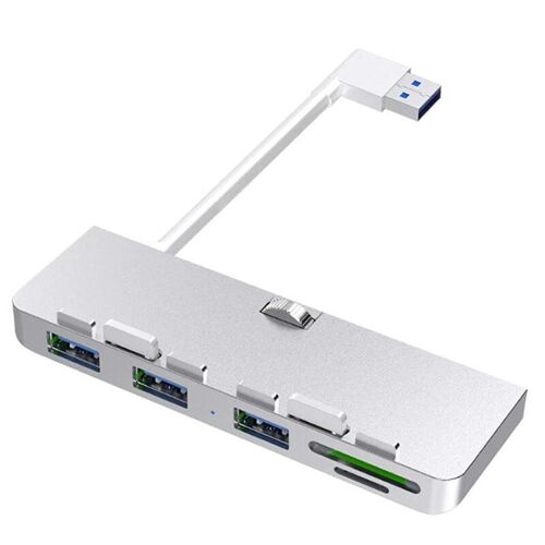 répartiteur adaptateur à 3 ports USB 3.0 Hub, en alliage aluminium, avec lecteur de carte SD/TF, pour iMac 21.5 27 PRO Slim